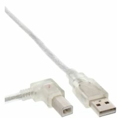 MicroConnect USB20 A-B 5m M-L | High-Speed Angled USB Cable | USBAB5ANGLED-L